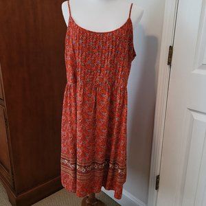 Old Navy Orange Floral Sundress - XL